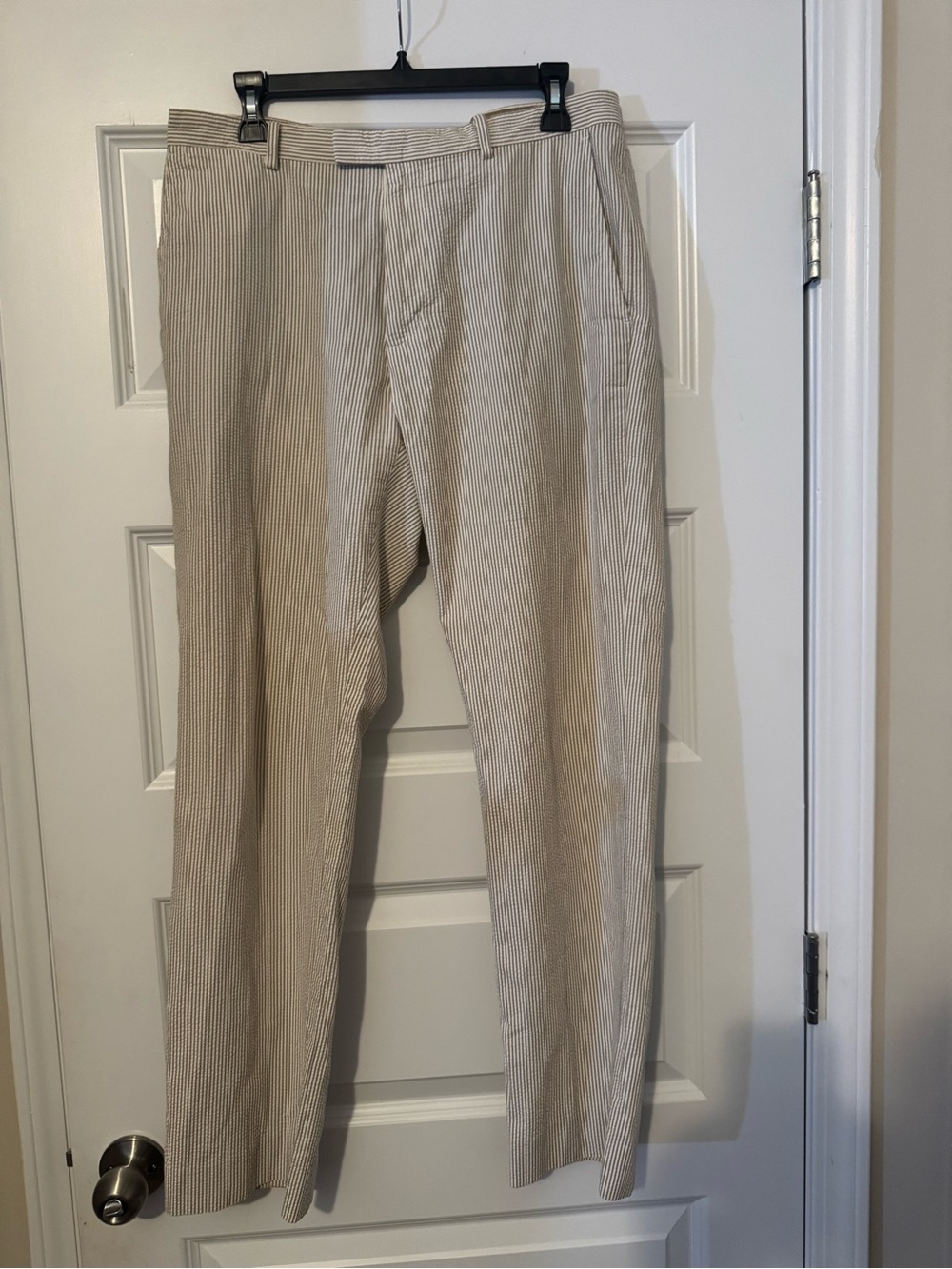 Banana Republic Men’s Tan/White Seersucker Pants 33/32